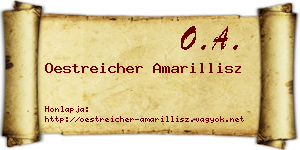 Oestreicher Amarillisz névjegykártya